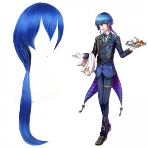 65cm Long Blue The kingdom of Sleeping and 100 Princes Seyi Wig Synthetic Anime Cosplay Wig CS-273E