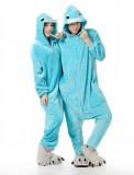 Adult Cartoon Flannel Unisex Blue Buckteeth Animal Onesies Anime Kigurumi Costume Pajamas Sets KT032