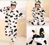 Adult Cartoon Flannel Unisex Cow Animal Onesies Anime Kigurumi Costume Pajamas Sets KT050