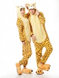 Adult Cartoon Flannel Unisex Leopard Tiger Animal Onesies Anime Kigurumi Costume Pajamas Sets KT022