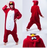Adult Cartoon Flannel Unisex Angry Birds Animal Onesies Anime Kigurumi Costume Pajamas Sets KT047
