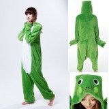 Adult Cartoon Flannel Unisex Frog Animal Onesies Anime Kigurumi Costume Pajamas Sets KT060