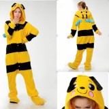 Adult Cartoon Flannel Unisex Honeybee  Animal Onesies Anime Kigurumi Costume Pajamas Sets KT057