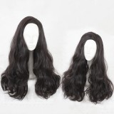 65cm Long Curly Wonder Woman Diana Prince Wig Black Synthetic Anime Cosplay Wigs CS-337A