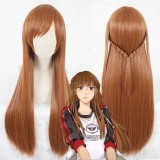 80cm Long Straight The king's avatar Mucheng Su Wig Light Brown Synthetic Anime Cosplay Wigs CS-334A