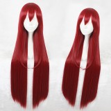 100cm Long Straight Steins Gate Makise Kurisu Wig Red Synthetic Anime Cosplay Wigs CS-334B