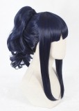 45cm Short Naruto Hyuga Hinata Wig Dark Blue Synthetic Anime Cosplay Wigs+One Ponytail CS-333A