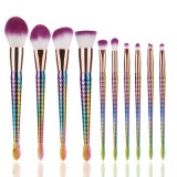 2017 Wholesale 10pcs/Set Unicorn Makeup Brushes Professional Mermaid Makeup Brushes Lip Brushes MY-01