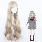 80cm Long Curly Light Flaxen Darling in the Franxx Kokoro Wig Synthetic Hair Anime Cosplay Wigs CS-368E