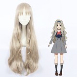 80cm Long Curly Light Flaxen Darling in the Franxx Kokoro Wig Synthetic Hair Anime Cosplay Wigs CS-368E