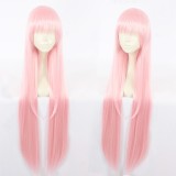 100cm Long Straight Light Pink Wig Darling in the Franxx Zero Two Synthetic Anime Cosplay Hair Wigs CS-368B