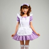 Purple Sexy Japanese Halloween Costumes Lolita Maid Princess Dress Anime Cosplay Costumes MS020