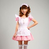 Pink Sexy Japanese Halloween Costumes Lolita Maid Princess Dress Anime Cosplay Costumes MS019