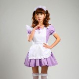 Purple Sexy Japanese Halloween Costumes Lolita Maid Princess Dress Anime Cosplay Costumes MS020