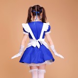 Blue Sexy Japanese Halloween Costumes Lolita Maid Princess Dress Anime Cosplay Costumes MS015