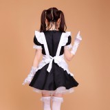 Black Sexy Japanese Halloween Costumes Lolita Maid Princess Dress Anime Cosplay Costumes MS017