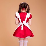 Red Sexy Japanese Halloween Costumes Lolita Maid Princess Dress Anime Cosplay Costumes MS013