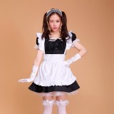 Black Sexy Japanese Halloween Costumes Lolita Maid Princess Dress Anime Cosplay Costumes MS017