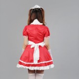 Red Sexy Japanese Halloween Costumes Lolita Maid Princess Dress Anime Cosplay Costumes MS002
