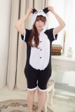 Adult Cartoon Cotton Unisex Panda Summer Onesie Anime Kigurumi Costumes Pajamas Sets ST018