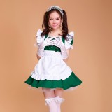 Green Sexy Japanese Halloween Costumes Lolita Maid Princess Dress Anime Cosplay Costumes MS016