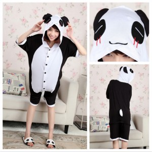 Adult Cartoon Cotton Unisex Panda Summer Onesie Anime Kigurumi Costumes Pajamas Sets ST006
