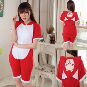 Adult Cartoon Cotton Unisex Red Ali Summer Onesie Anime Kigurumi Costumes Pajamas Sets ST015