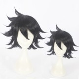 35cm Short Black Hair Wig Angels of Death Isaac·Foster Synthetic Anime Cosplay Wigs CS-379A