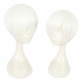 30cm Short White Neutrophil Wig Cells At Work White Blood Cosplay Wigs Synthetic Anime Hair Wigs CS-380B
