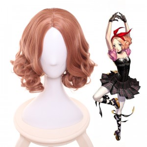 35cm Short Curly Persona Cosplay Haru Okumura Wig Synthetic Anime Hair Wigs Cs 393a Wiganime
