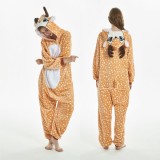 2019 New Adult Cartoon Flannel Unisex Unicorn Deer Tiger Fox Lion Animal Onesies Anime Kigurumi Costume Pajamas Sets