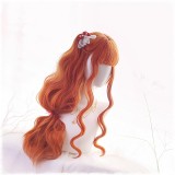 70cm Long Curly Orange Hair Wig Synthetic Anime Cosplay Lolita Wig CS-820A