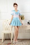 New Anime Costumes School Unfirm Clothes For Girls Blue Sailor Suit Dress Lolita Maid Dress DS001
