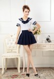 New Anime Costumes School Unfirm Clothes For Girls Navy Blue Sailor Suit Dress Lolita Maid Dress DS002