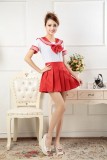 New Anime Costumes School Unfirm Clothes For Girls Red Sailor Suit Dress Lolita Maid Dress DS004