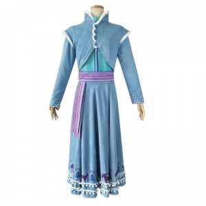 Full Set 2019 New Movie Frozen II Costume Anna Princess Anime Uniform Cloth Halloween Cosplay Costumes COS-338