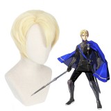 30cm Short Light Yellow Fire Emblem: ThreeHouses Dimitri Wig Synthetic Anime Cosplay Wigs CS-422A