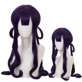 60cm Long Curly Purple Toilet Bound Hanako kun Akane Aoi Wig Synthetic Anime Cosplay Wigs CS-427A