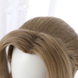 80cm Long Curly Flaxen Final Fantasy 7 Aerith Gainsborough Wig Synthetic Anime Cosplay Wigs CS-434A