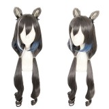 90cm Long Curly Dark Gray Princess Connect Re:Dive Kyaru Wig Synthetic Anime Cosplay Wigs CS-450A