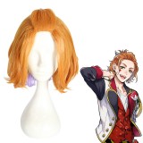 30cm Short Orange&Purple Mixed Disney Twisted Wonderland Cater Diamond Wig Stnthetic Anime Cosplay Wigs CS-439A