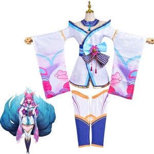 2020 New High Quality LOL Spirit Blossm Anime Costume League of Legends KDA Ahri Cosplay Costumes COS-345