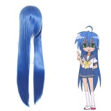 100cm Long Straight Dark Blue Hair Wig Lucky Star Anime Izumi Konata Wig Synthetic Cosplay Wigs CS-036A