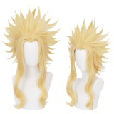 40cm Medium Long Golden My Hero Academia All Might Wig Synthetic Anime Cosplay Wigs CS-384I