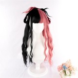 70cm Long Body Wave Pink Black Mixed Anime Wig Synthetic Cosplay Hair Wig Lolita Wigs For Girls CS-827A