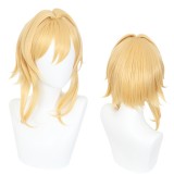 40cm Medium Long Blonde Genshin Impact Anime Traveler Lumine Wig Synthetic Cosplay Costume Wigs CS-455H