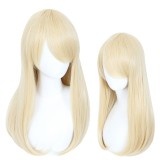 50cm Long Straight Blonde SQ Anime Wig Qiutong Hair Synthetic Cosplay Wigs For Party CS-456A