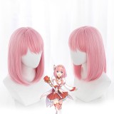 35cm Short Straight Pink Princess Connect Re:Dive Anime Kusano Yui Wig Synthetic Cosplay Hair Wigs CS-450B