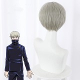 30cm Short Grey Tea Color Jujutsu Kaisen Toge Inumaki Wig Synthetic Anime Cosplay Wigs CS-458H