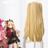 60cm Long Straight Blonde Fate/Grand Order Ereshkigal Wig Synthetic Anime Cosplay Wigs With 2Ponytails CS-216E